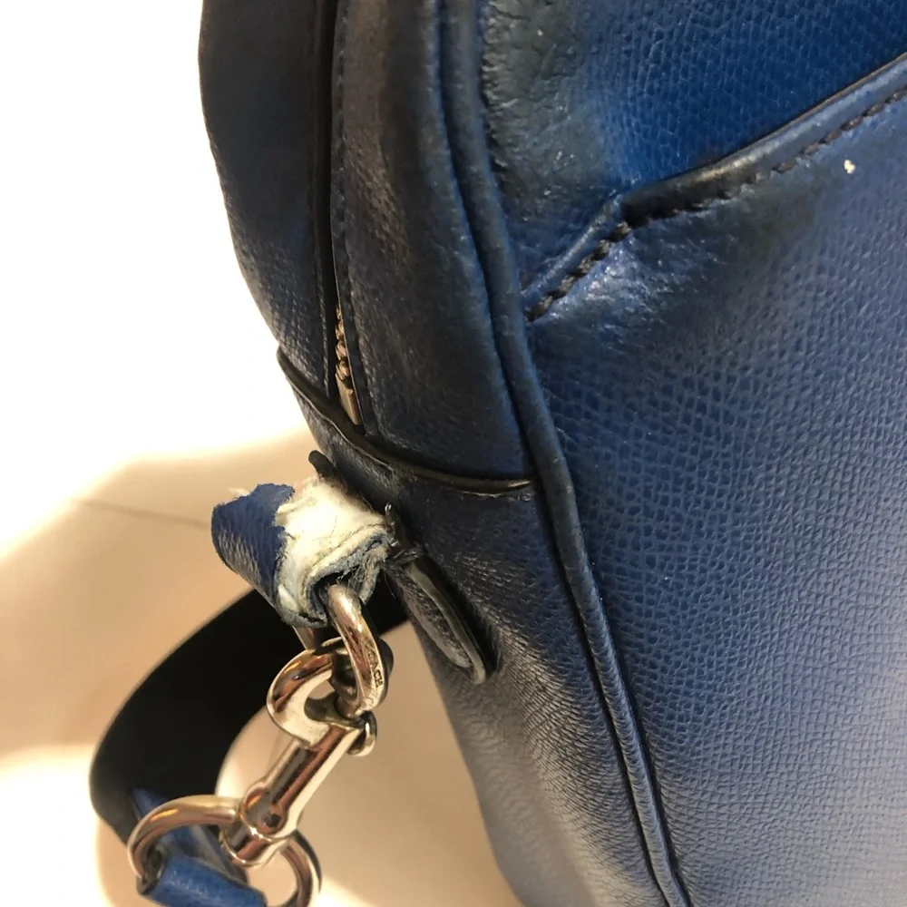 COACH Blue Leather Briefcase